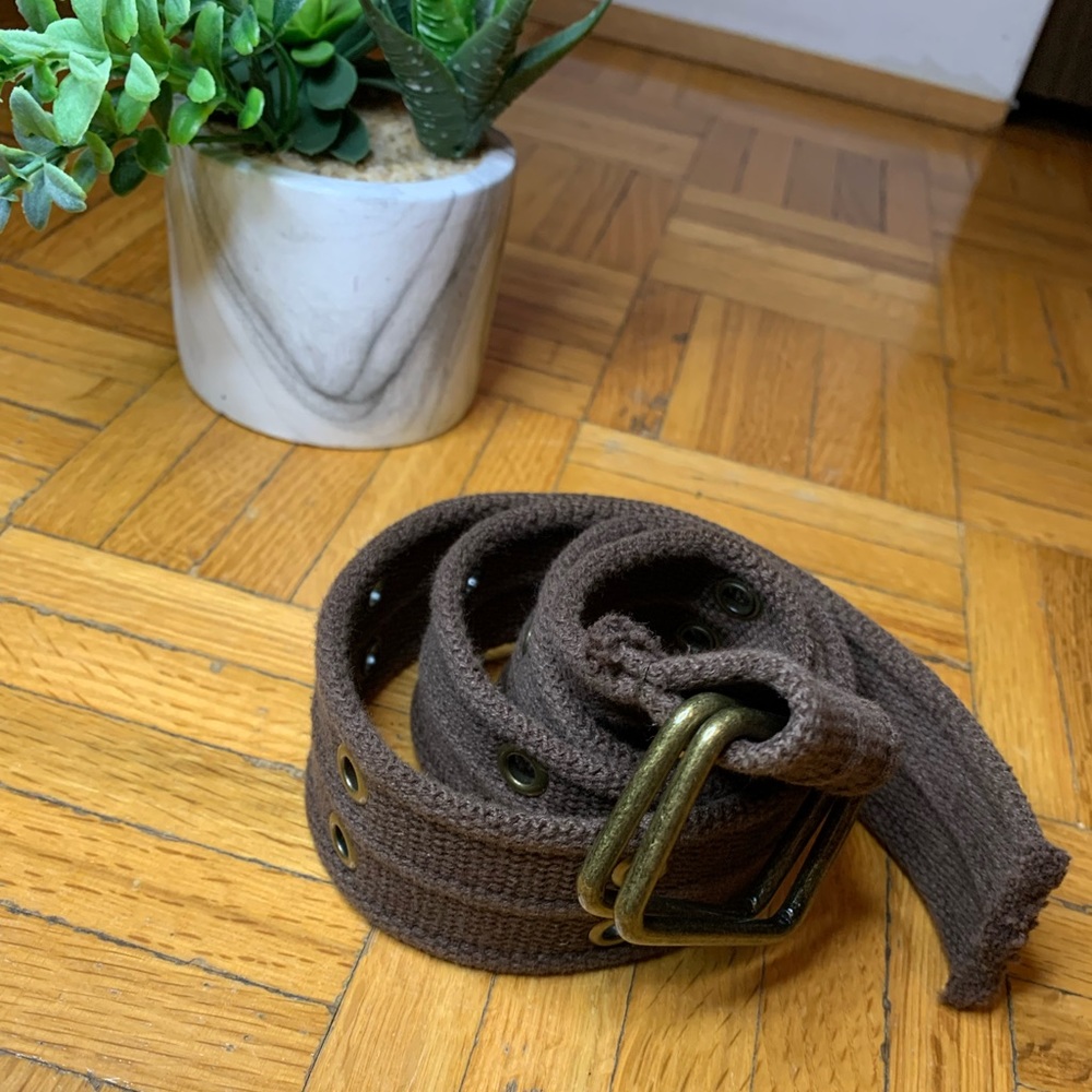 Dark Brown Hipster Style Adventure Belt Double Hole Punched